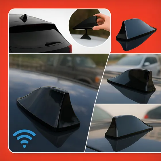 Melhor Antena Automotiva Shark Externa Amplifica Am Fm