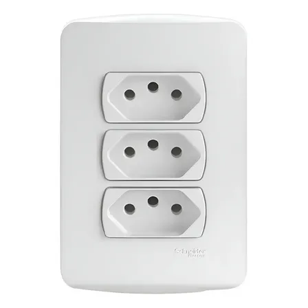 Conjunto De Tomada 3 Modulo 20a 4x2 Miluz Schneider