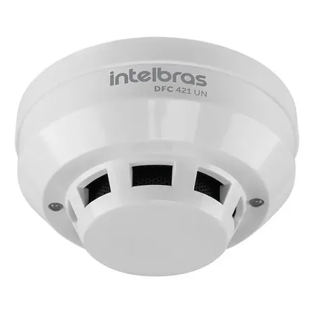 Detector De Fumaça Convencional Dfc 421 Un Intelbras Branco