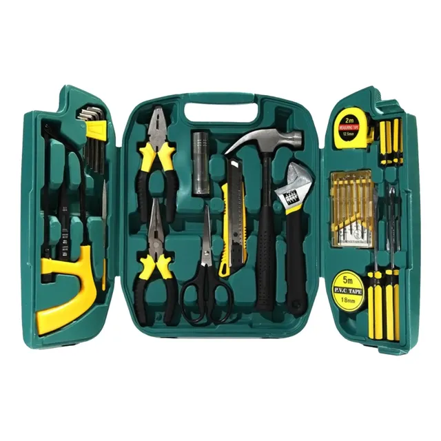 Kit Ferramentas 27 Peças Completo Alicates Martelo Multiuso