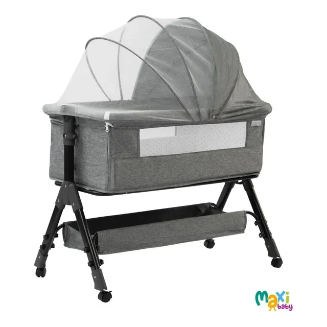 Berço Portátil Funcional Maxy Baby Cinza Belle
