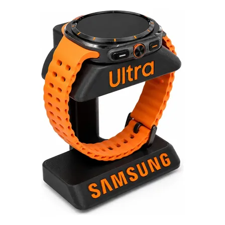 Suporte Carregador Relógio Samsung Watch 4,5,6,7, Fe, Ultra Laranja