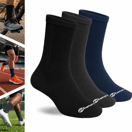 Kit 3 Pares Meias Poliamida Corrida Zhamaro Cano Alto Sport