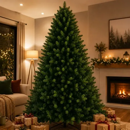 Árvore De Natal 2,1m 660 Galhos Luxo Pinheiro Verde Cheia Verde