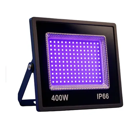 Refletor Led Fluorescente 400w Luz Negra Efeito Neon Bivolt 127/220v Preto Luz Negra Uv