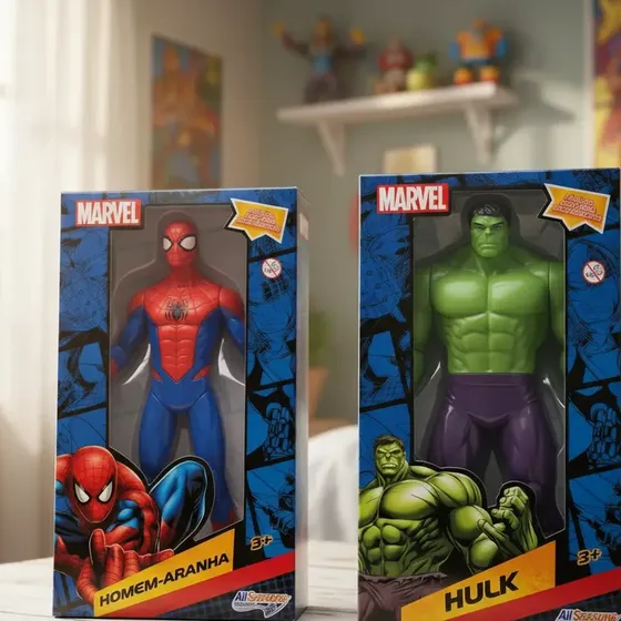 Bonecos Marvel Homem-aranha E Hulk