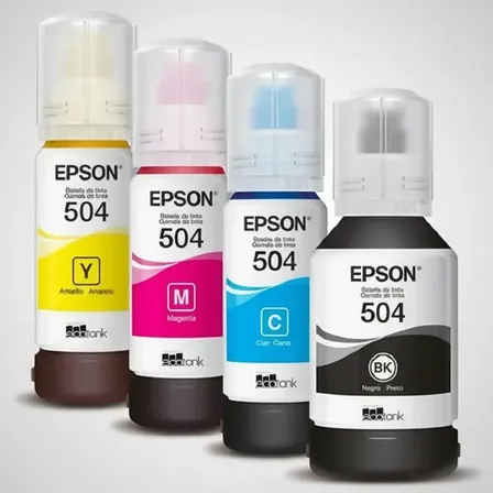 Kit 4 Tintas T504 Modelo L4150 L4160 L4260 L6270 L14150 Color
