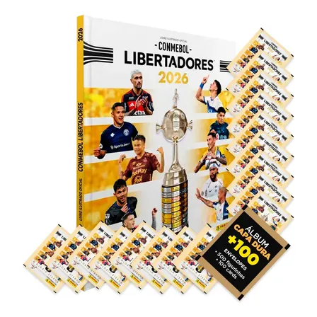 Libertadores 2026 Álbum Capa Dura+100 Envelopes 500fig/100cd