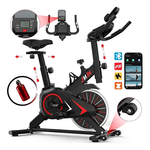 Bicicleta Ergométrica Spinning Profissional Inércia 13kg App Vermelho