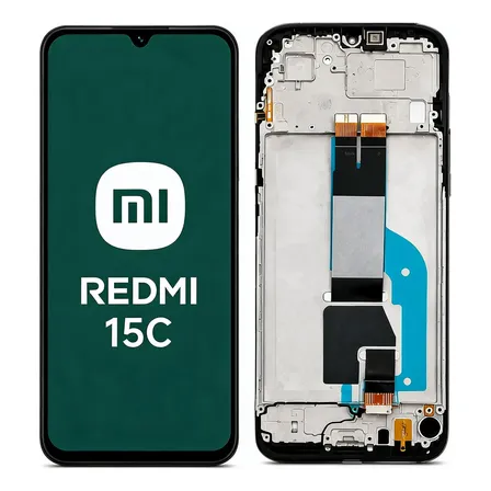 Tela Frontal Display Xiaomi Redmi 15c Original Com Aro Preto