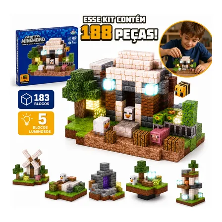 Blocos Magnéticos De Construção Brinquedo Educativo Kit 188 Bloco Magnético Construção Educativo Infantil Craft Gruda Imã Criativo