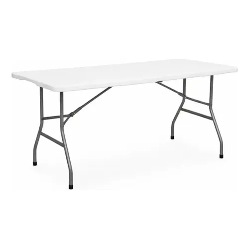 Mesa Dobrável Vira Maleta Portátil 1.50m - Zumax Branco Branco