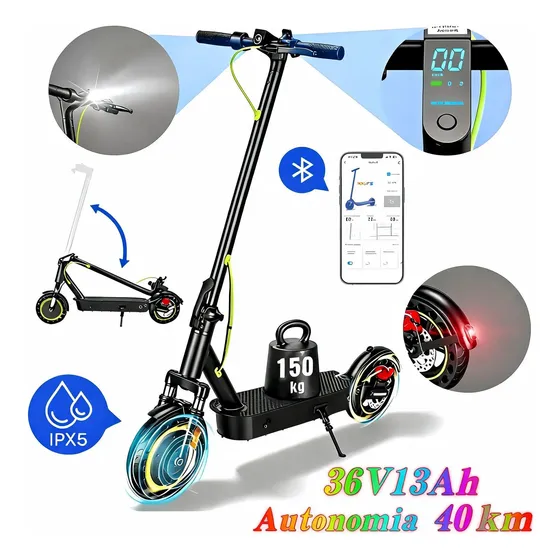 Patinete Elétrico 500w 36v13ah 30km/h C/bluetooth 150kg Jmjn