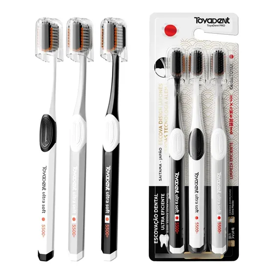 Escova De Dentes Toyadent Pro Sensitive Pack Kit 3 Ultramaci