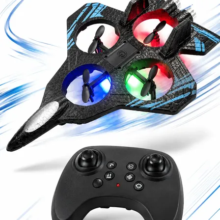 Drone Avião Infantil Controle Remoto Recarregável Led