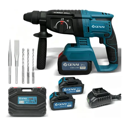 Martelete Rompedor Sem Fio Bateria Bateria 21v Profissional Azul-escuro 127/220v 50hz/60hz