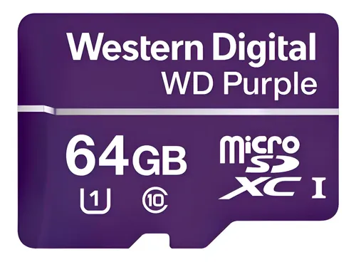 Cartão De Memória Wd Purple Micro Digital 64gb 32tbw 4600163