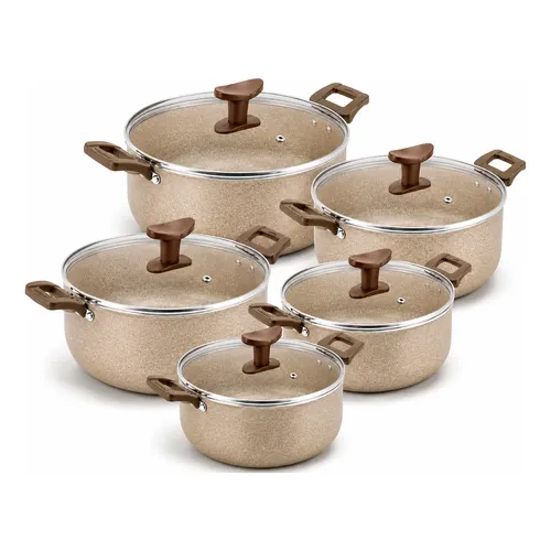 Jogo De Caçarolas Panela Premium 5 Peças + Brinde