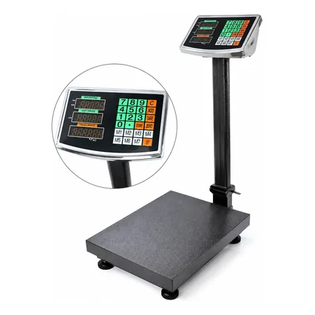 Balança Digital Plataforma 200kg Com Tecla Tara E Zero Led 127/220v Preto