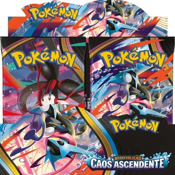 Box Display 36 Booster Pokémon Me04 Caos Ascendente - Copag Box Display Me 04 - Caos Ascendente Português