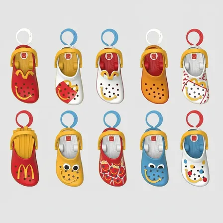 Coleção Mcdonalds Crocs Miniaturas Chaveiro Completa Lacrada
