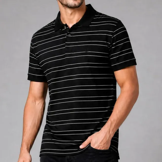 Polo Piquet Masculina Listrada Polo Wear