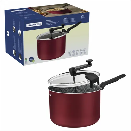 Pipoqueira Tramontina Loreto Antiaderente Starflon 20cm 3,5l Vermelho