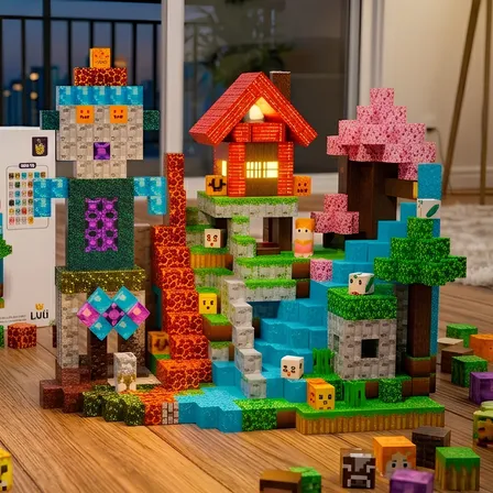 Kit Blocos Magnéticos De Montar Construção Brinquedo Pçs 150 Blocos