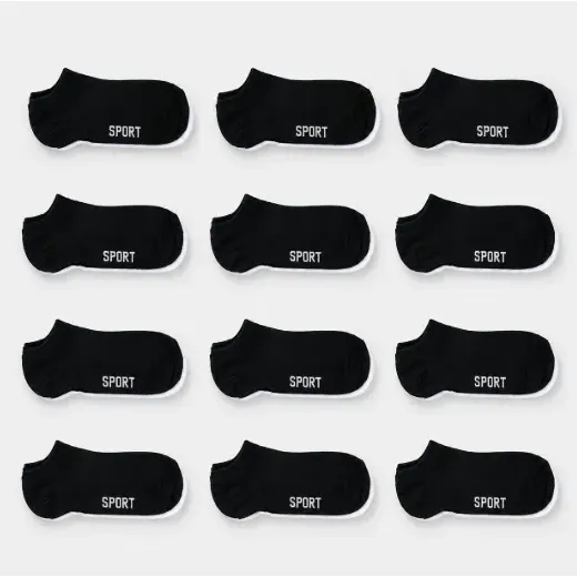 Kit 12 Pares Meia Soquete Cano Curto Unissex Atacado Cores