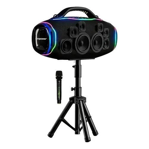 Caixa Bombox Ecopower Ep-802 Hopestar A90 700w + Mic +tripé