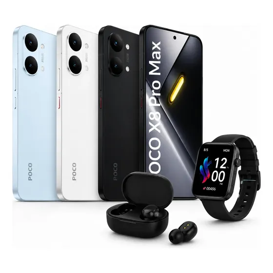 Xiaomi Poco X8 Pro Max 256gb 12+12gb Ram Nfc +fone + Relogio