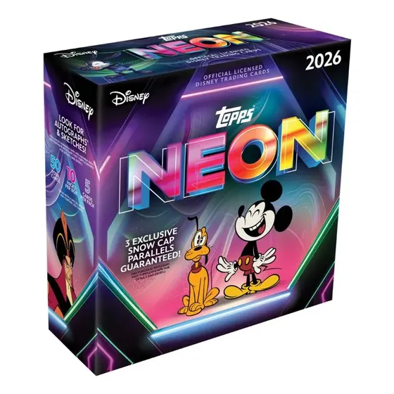 Mega Box Cartas Colecionáveis Topps Disney Neon 2026