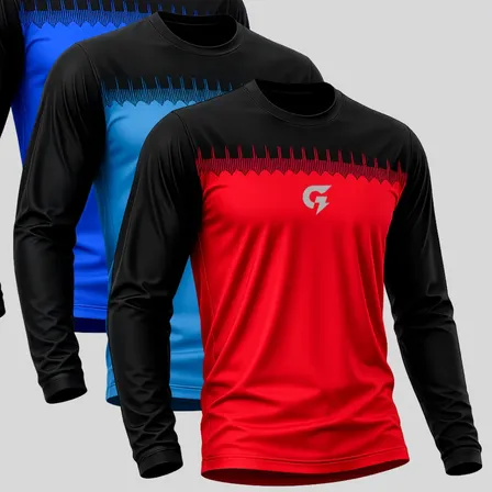 Kit 3 Camiseta Dry Fit Manga Longa Proteção Segunda Pele Kit 3 M