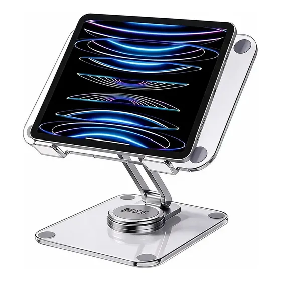 Suporte Mesa Para Tablet E iPad Acrylic Gira 360° Ajustável