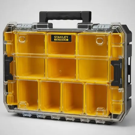 Caixa Organizadora 10 Copos Fatmax Pro-stack Pregos Stanley Preto