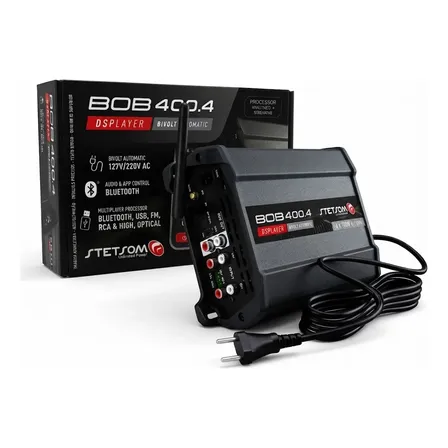 Bob400.4 Dsplayer Amplificador Player + Processador + Fonte