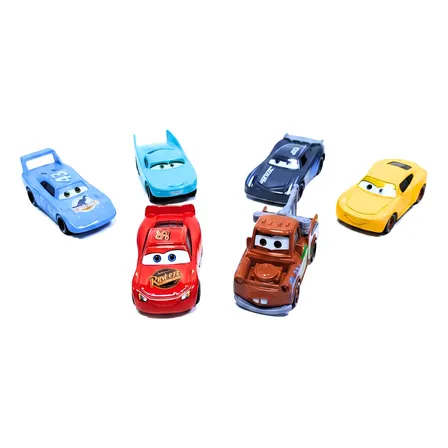 Kit 6 Carrinhos Metal Relâmpago Mcqueen Coleção Personagens