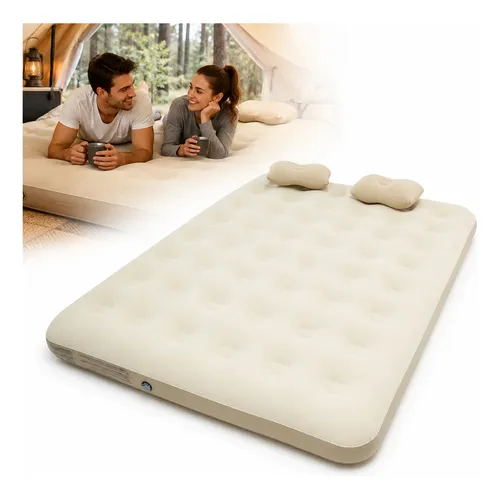 Colchão Inflável Queen Para Camping Super Resistente 300kg 203 × 152 × 22