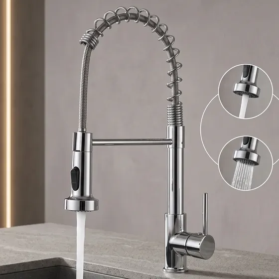Torneira Inox Misturador Cozinha Bancada 360° Flexível Pia