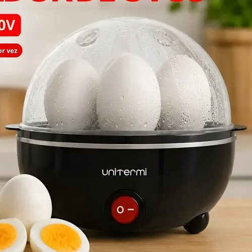 Cozedor De Ovos Elétrico Vápor Portátil Cozimento 127v/220v Preto 220v