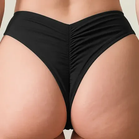Calcinha Levanta Empina Bumbum Biquini Cintura Alta Praia Preto G