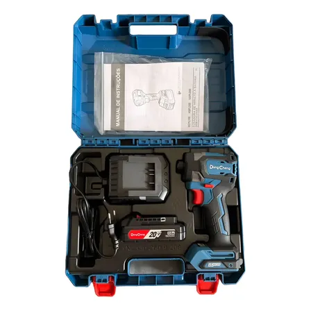 Parafusadeira Impacto Dongcheng Dcpl208 20v Brushless Azul-aço 127/220v 50 Hz 60 Hz