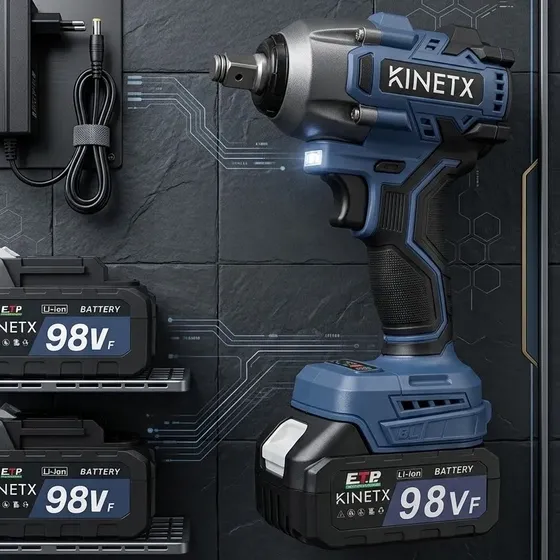 680nm Chave De Impacto A Bateria*2 98vf Brushless Kinetx Azul-escuro 127/220v