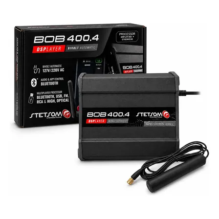 Stetsom Bob 400.4 Ac Amplificador Bluetooth Fonte Bivoltv