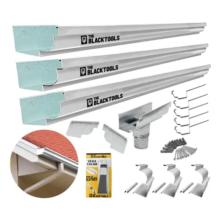 Kit Calha Moldura Galvanizada 6m Corte 28 The Black Tools