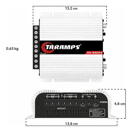 Módulo Amplificador Taramps Ds 440x4 440w Rms 4 Canais.