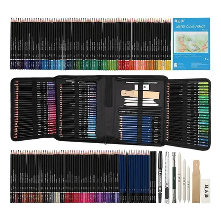 145pcs Kits Para Desenho Técnico Profissional Esboço Lápis