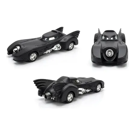 Carrinho Batmóvel Batman Miniatura Metal Colecionável Heroi Preto