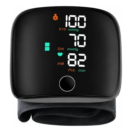 Medidor Pressão Arterial Digital Aparelho Pulso Monitor Tech Preto