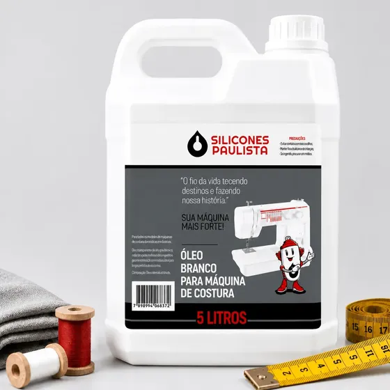 Óleo Branco Máquina De Costura Industrial Doméstico 5 Litros